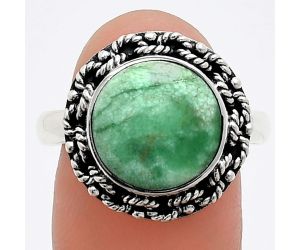 Utah Variscite Ring size-9.5 EXR03846 R-1266, 12x12 mm