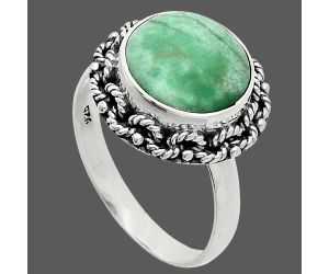 Utah Variscite Ring size-9.5 EXR03846 R-1266, 12x12 mm