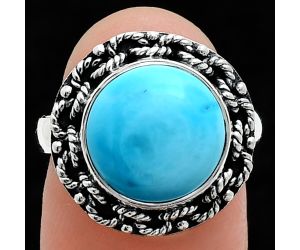 Natural Rare Turquoise Nevada Aztec Mt Ring size-7 EXR03848 R-1266, 12x12 mm