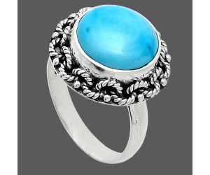 Natural Rare Turquoise Nevada Aztec Mt Ring size-7 EXR03848 R-1266, 12x12 mm