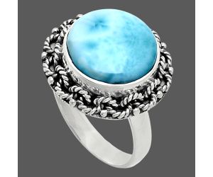 Larimar (Dominican Republic) Ring size-7 EXR03850 R-1266, 12x12 mm