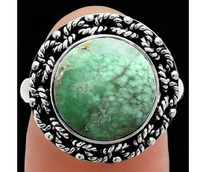 Utah Variscite Ring size-8 EXR03851 R-1266, 12x12 mm