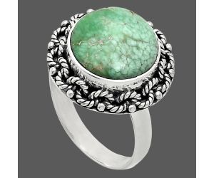 Utah Variscite Ring size-8 EXR03851 R-1266, 12x12 mm