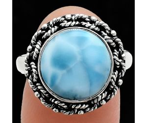 Larimar (Dominican Republic) Ring size-9 EXR03853 R-1266, 12x12 mm