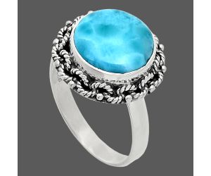 Larimar (Dominican Republic) Ring size-9.5 EXR03854 R-1266, 12x12 mm