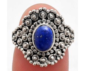 Lapis Lazuli Ring size-7 EXR04128 R-1124, 6x8 mm