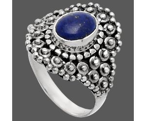 Lapis Lazuli Ring size-7 EXR04128 R-1124, 6x8 mm