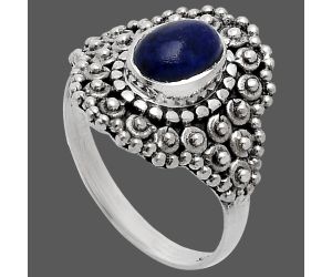 Lapis Lazuli Ring size-9 EXR04131 R-1124, 6x8 mm