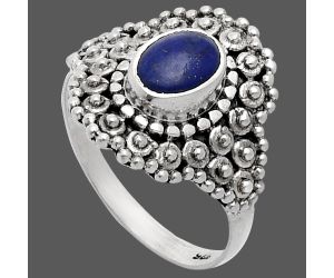 Lapis Lazuli Ring size-8.5 EXR04132 R-1124, 6x8 mm