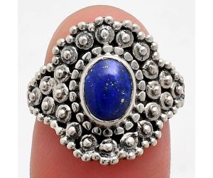 Lapis Lazuli Ring size-7 EXR04134 R-1124, 6x8 mm