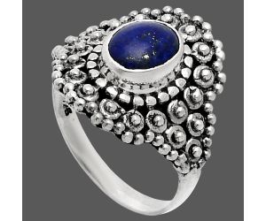 Lapis Lazuli Ring size-7 EXR04134 R-1124, 6x8 mm