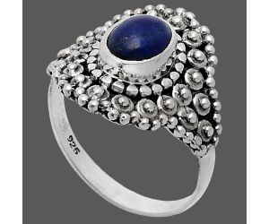 Lapis Lazuli Ring size-7.5 EXR04137 R-1124, 6x8 mm