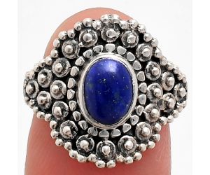 Lapis Lazuli Ring size-8 EXR04138 R-1124, 6x8 mm