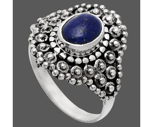 Lapis Lazuli Ring size-8 EXR04138 R-1124, 6x8 mm