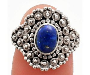 Lapis Lazuli Ring size-7 EXR04141 R-1124, 6x8 mm