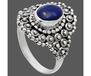 Lapis Lazuli Ring size-7 EXR04141 R-1124, 6x8 mm