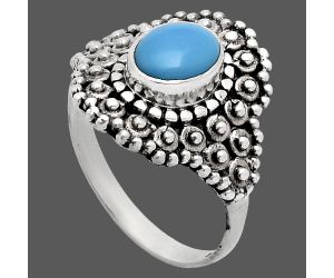 Sleeping Beauty Turquoise Ring size-9 EXR04144 R-1124, 6x8 mm