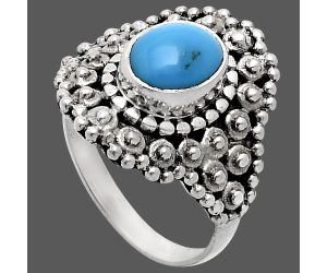 Sleeping Beauty Turquoise Ring size-6 EXR04145 R-1124, 6x8 mm