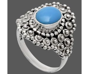 Sleeping Beauty Turquoise Ring size-6 EXR04151 R-1124, 6x8 mm