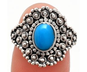 Sleeping Beauty Turquoise Ring size-7.5 EXR04154 R-1124, 6x8 mm