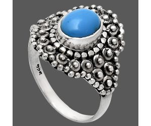 Sleeping Beauty Turquoise Ring size-7.5 EXR04154 R-1124, 6x8 mm