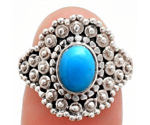 Sleeping Beauty Turquoise Ring size-8.5 EXR04155 R-1124, 6x8 mm