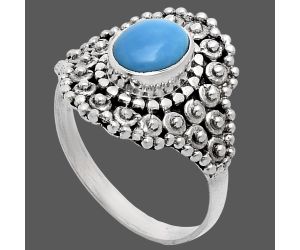 Sleeping Beauty Turquoise Ring size-8.5 EXR04155 R-1124, 6x8 mm