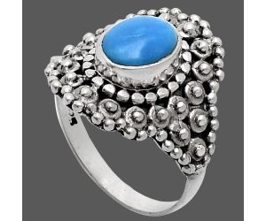 Sleeping Beauty Turquoise Ring size-6 EXR04158 R-1124, 6x8 mm