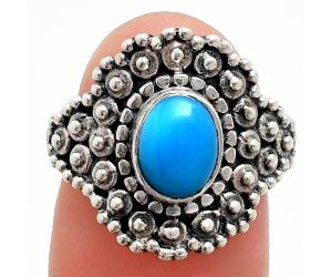 Sleeping Beauty Turquoise Ring size-8 EXR04159 R-1124, 6x8 mm