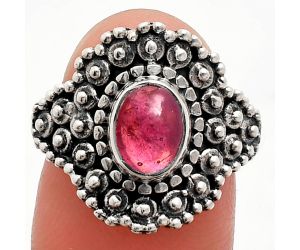 Ruby Glassfield Ring size-9 EXR04163 R-1124, 6x8 mm