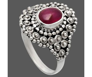 Ruby Glassfield Ring size-8.5 EXR04166 R-1124, 6x8 mm