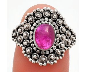 Ruby Glassfield Ring size-9 EXR04168 R-1124, 6x8 mm