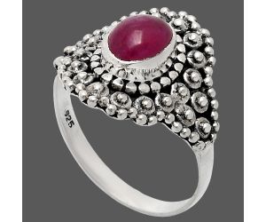 Ruby Glassfield Ring size-9 EXR04168 R-1124, 6x8 mm