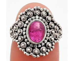 Ruby Glassfield Ring size-6 EXR04169 R-1124, 6x8 mm