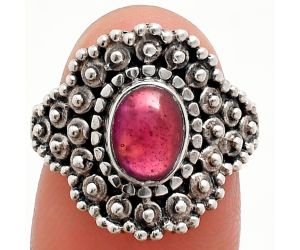 Ruby Glassfield Ring size-6.5 EXR04170 R-1124, 6x8 mm