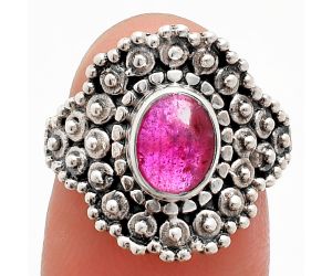 Ruby Glassfield Ring size-6.5 EXR04172 R-1124, 6x8 mm