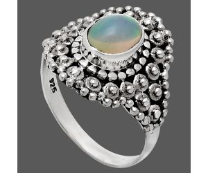 Ethiopian Opal Ring size-7.5 EXR04186 R-1124, 6x8 mm