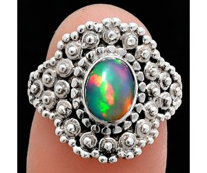 Ethiopian Opal Ring size-7 EXR04187 R-1124, 6x8 mm