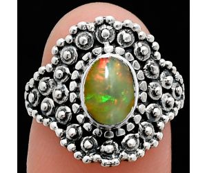 Ethiopian Opal Ring size-8 EXR04188 R-1124, 6x8 mm