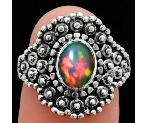 Ethiopian Opal Ring size-7 EXR04189 R-1124, 6x8 mm