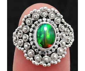 Ethiopian Opal Ring size-6 EXR04192 R-1124, 6x8 mm