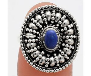 Lapis Lazuli Ring size-8 EXR04193 R-1691, 6x4 mm