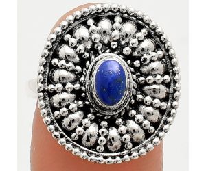 Lapis Lazuli Ring size-8.5 EXR04196 R-1691, 6x4 mm