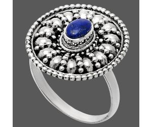 Lapis Lazuli Ring size-8.5 EXR04196 R-1691, 6x4 mm