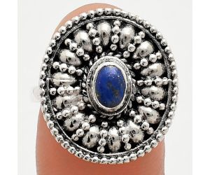 Lapis Lazuli Ring size-9 EXR04197 R-1691, 6x4 mm