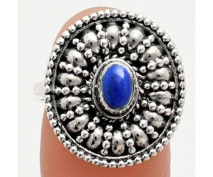 Lapis Lazuli Ring size-8 EXR04199 R-1691, 6x4 mm