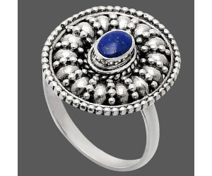 Lapis Lazuli Ring size-8.5 EXR04202 R-1691, 6x4 mm