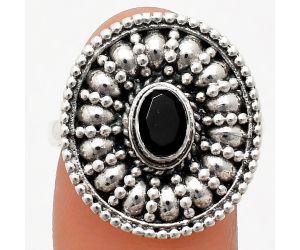 Black Onyx Ring size-8.5 EXR04203 R-1691, 6x4 mm