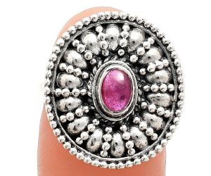 Ruby Glassfield Ring size-7 EXR04215 R-1691, 6x4 mm