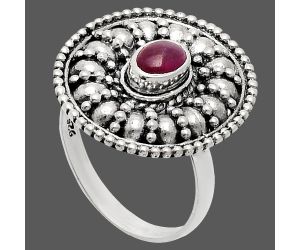 Ruby Glassfield Ring size-7 EXR04215 R-1691, 6x4 mm